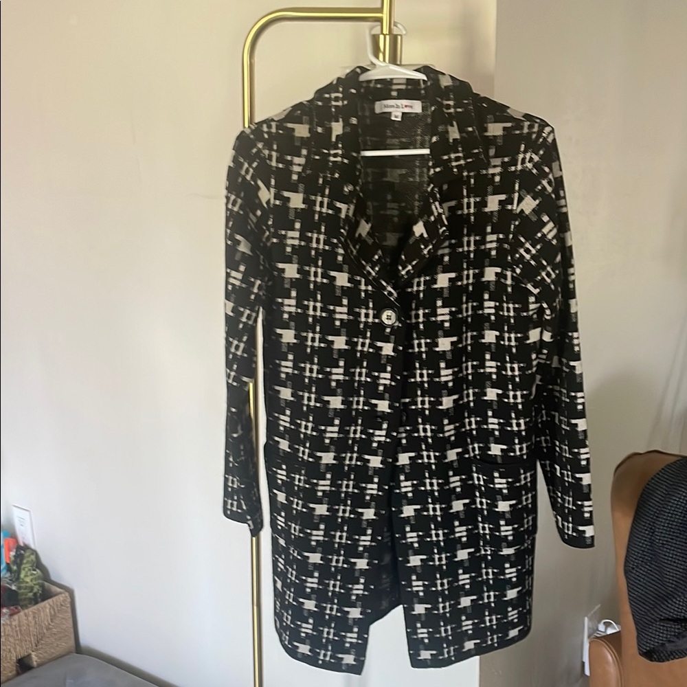 Chic Black & White Women's Jacket